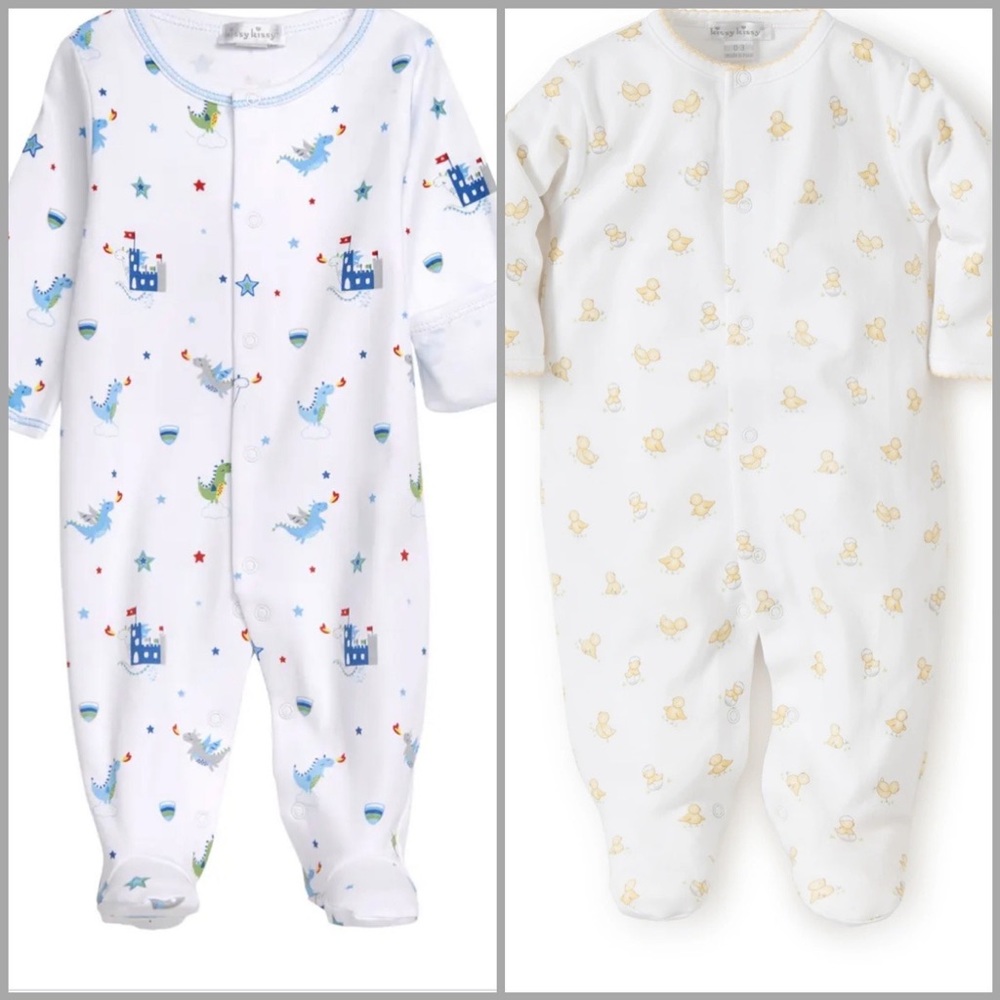 Kissy kissy bundle 2 footie size newborn